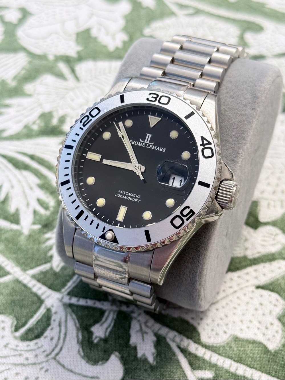 Jerome Lemars Automatic Diver 200M Stainless Steel Watch